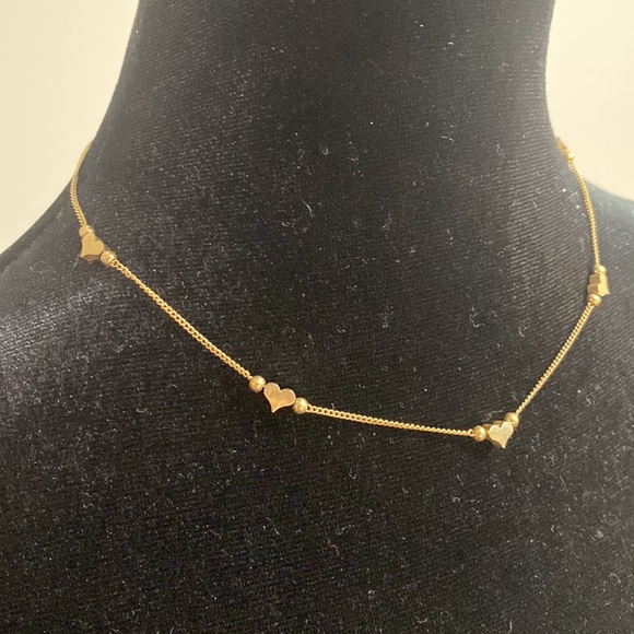 Vintage Sarah Coventry Bohemian Gold Hearts Choker - Picture 2 of 6